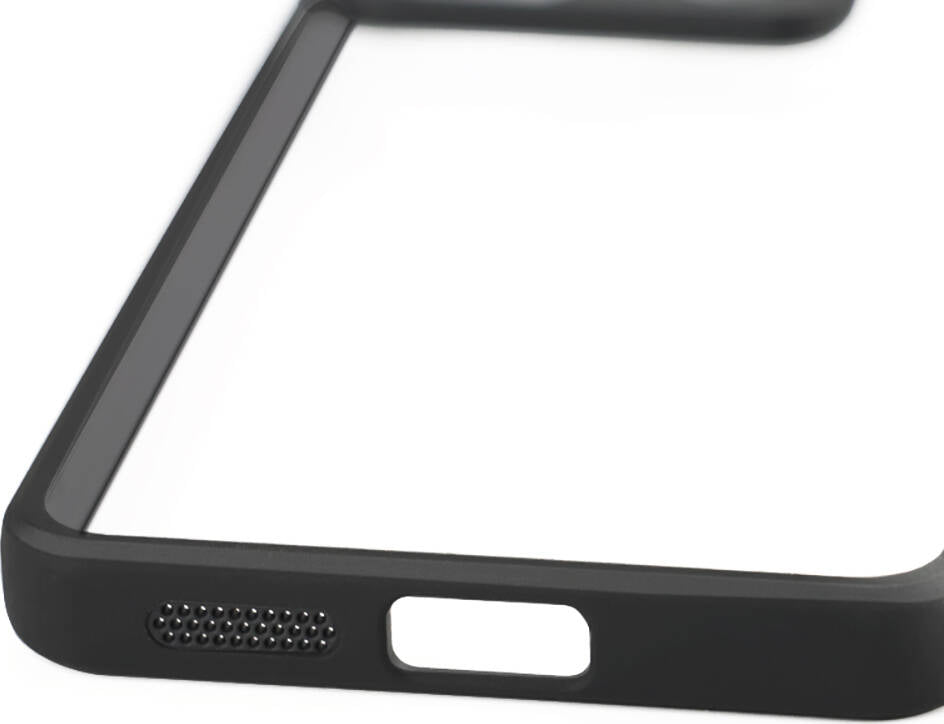 Xiaomi Redmi Note 13 Pro 5g Kılıf Kamera Korumalı Şeffaf Arka Yüzey Mnc New Roll Kapak-Siyah