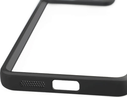 Xiaomi Redmi Note 13 Pro 5g Kılıf Kamera Korumalı Şeffaf Arka Yüzey Mnc New Roll Kapak-Siyah
