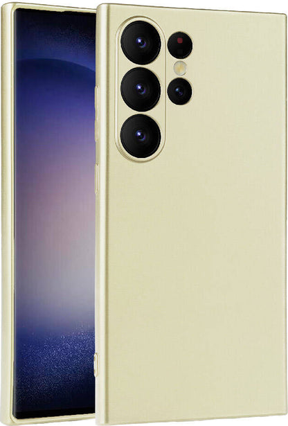 Galaxy S24 Ultra Kılıf Mnc Premier Silikon Kapak-Gold