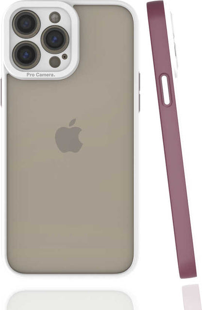 iPhone 13 Pro Max Kılıf Mnc Mima Kapak-Mürdüm