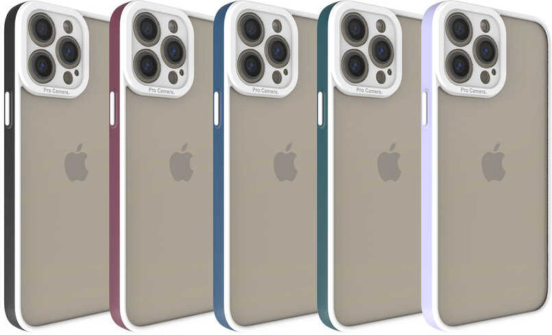 iPhone 13 Pro Max Kılıf Mnc Mima Kapak-Mürdüm