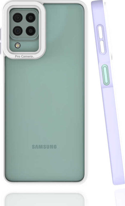 Galaxy A22 4g Kılıf Mnc Mima Kapak-Lila