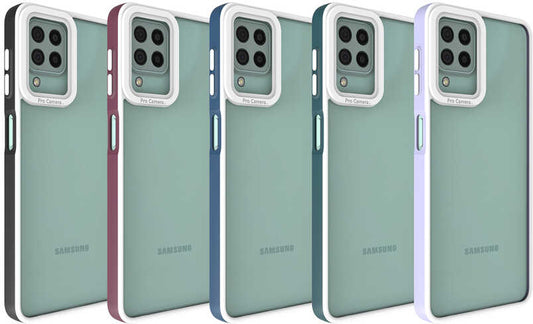 Galaxy A22 4g Kılıf Mnc Mima Kapak-Lila