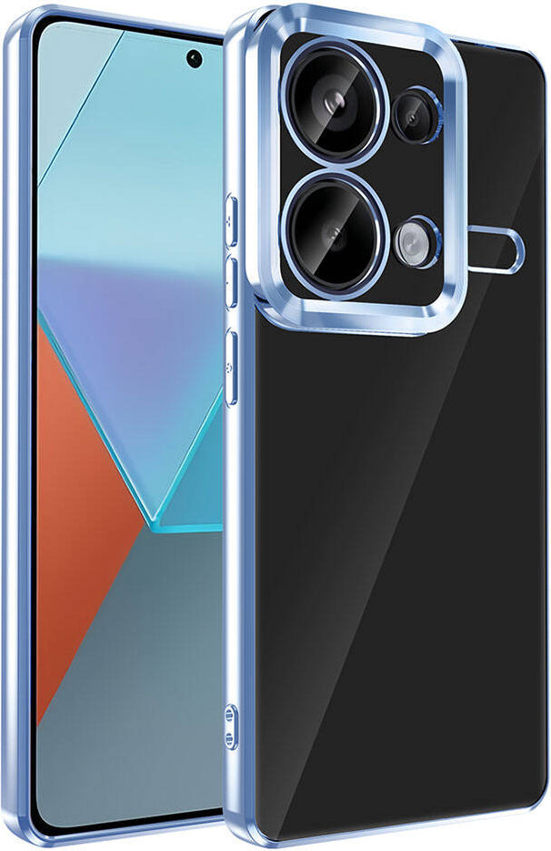 Xiaomi Redmi Note 13 Pro 4g Kılıf Kamera Korumalı Logo Gösteren Mnc Omega Kapak-Sierra Mavi