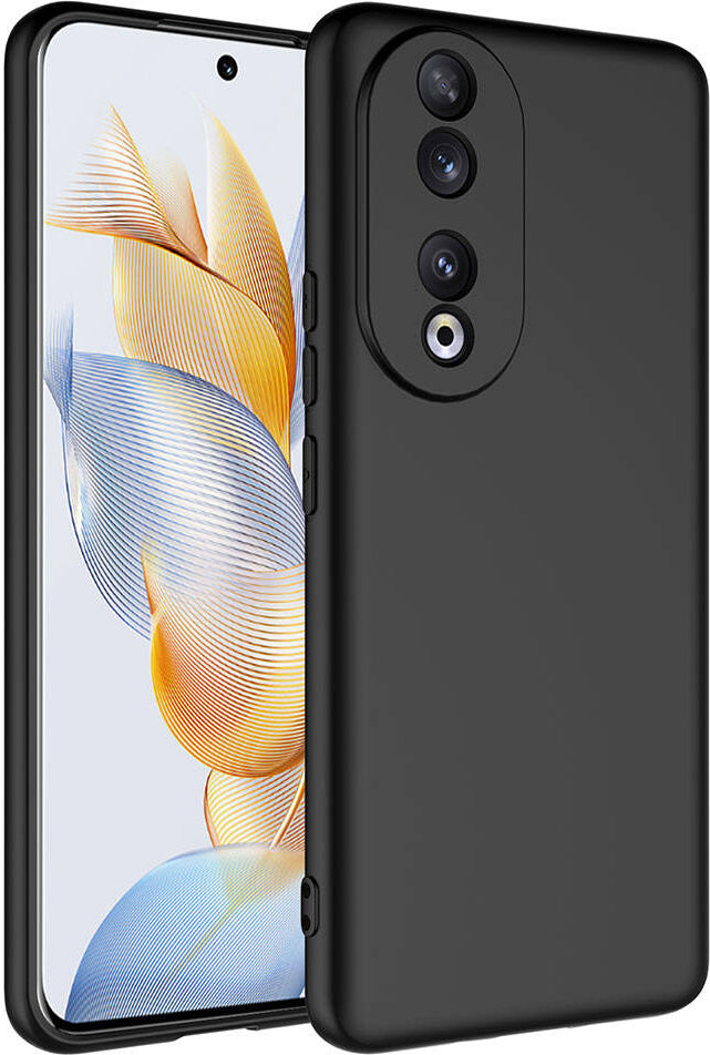 Huawei Honor 90 Kılıf Mnc Mara Laaakan Kapak-Siyah