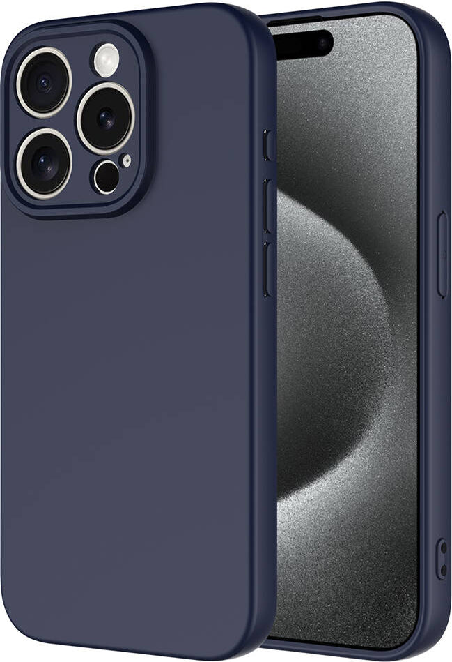 Apple iPhone 15 Pro Kılıf Mnc Mara Laaakan Kapak-Lacivert