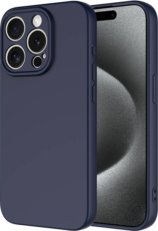 Apple iPhone 15 Pro Kılıf Mnc Mara Laaakan Kapak-Lacivert
