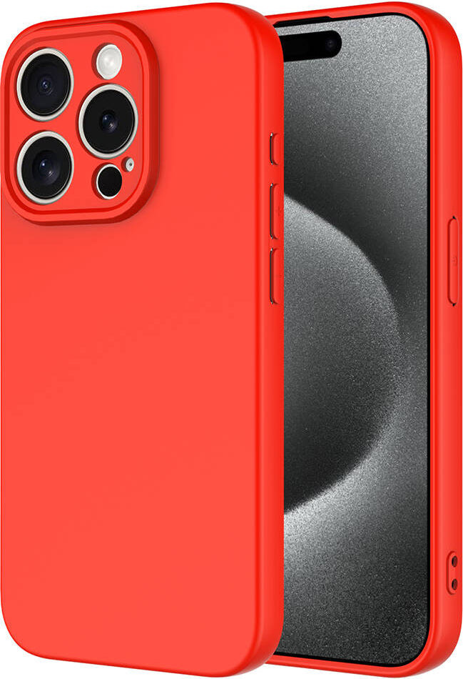 Apple iPhone 15 Pro Max Kılıf Mnc Mara Laaakan Kapak-Kırmızı