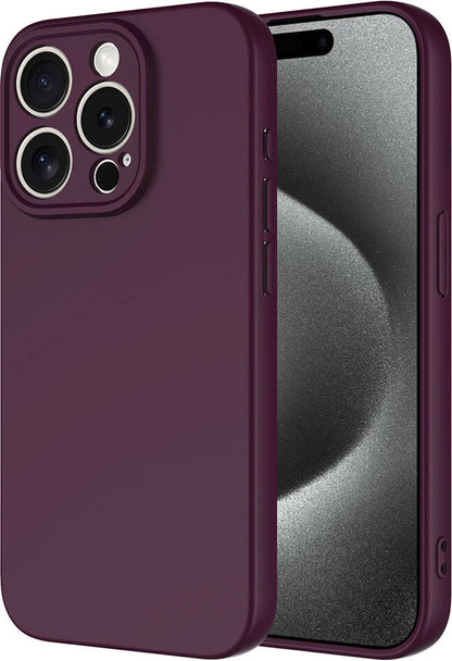 Apple iPhone 15 Pro Max Kılıf Mnc Mara Laaakan Kapak-Koyu Mor