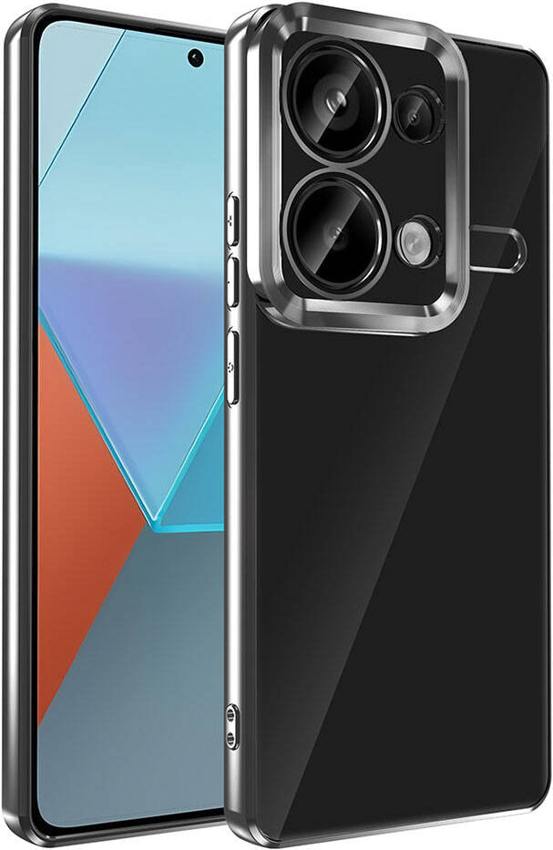 Xiaomi Redmi Note 13 Pro 4g Kılıf Kamera Korumalı Logo Gösteren Mnc Omega Kapak-Siyah