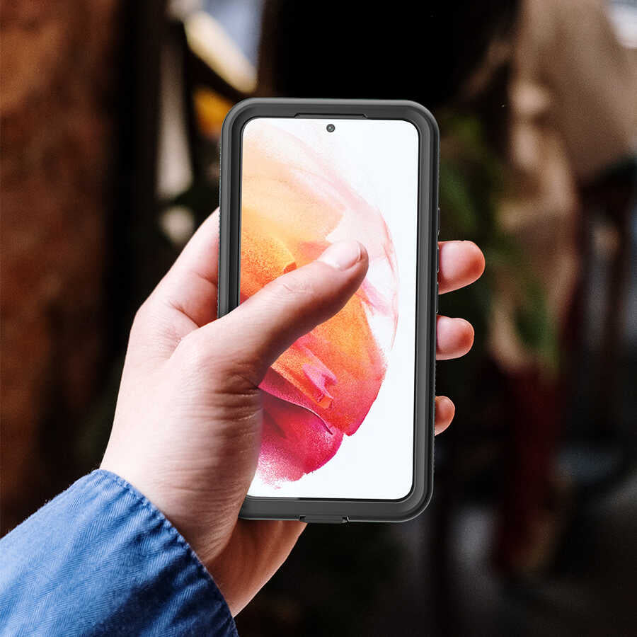 Galaxy S22 Kılıf 1-1 Su Geçirmez Kılıf-Siyah