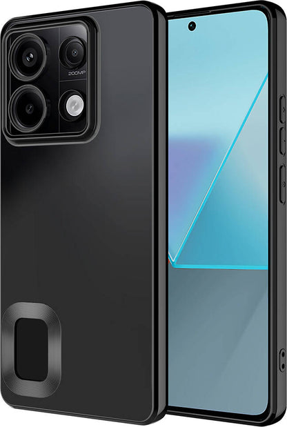 Xiaomi Redmi Note 13 Pro 5g Kılıf Kamera Korumalı Logo Gösteren Mnc Omega Kapak-Siyah