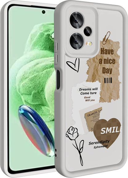 Xiaomi Redmi Note 12 5g Kılıf Kamera Korumalı Baskılı Arka Yüzey Mnc Klas Kapak-Siyah