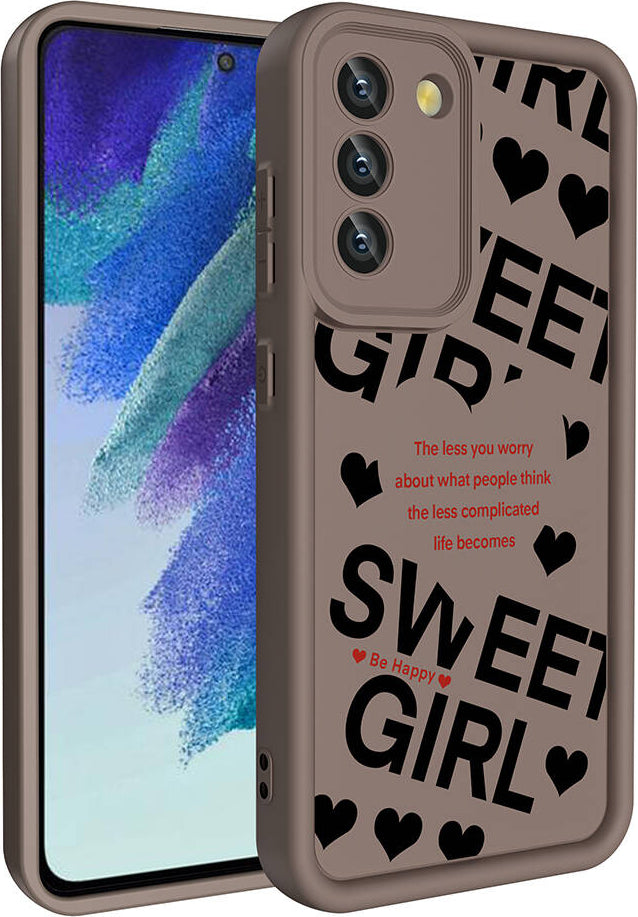 Galaxy S21 Fe Kılıf Kamera Korumalı Baskılı Arka Yüzey Mnc Klas Kapak-Siyah