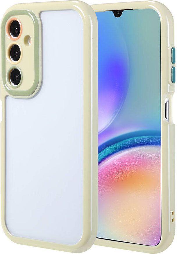 Galaxy A05S Kılıf Kamera Korumalı Renkli Kenar ve Çerçeve Tasarımlı Mnc Vitamin Kapak-Yeşil