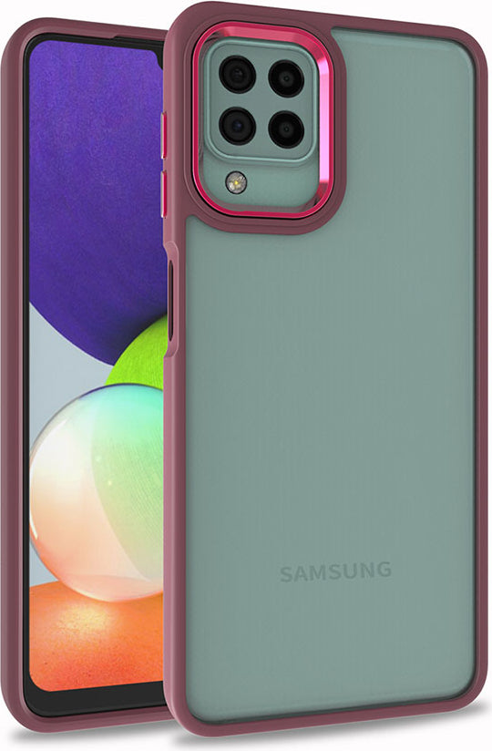 Galaxy A12 Kılıf Mnc Flora Kapak-Kırmızı