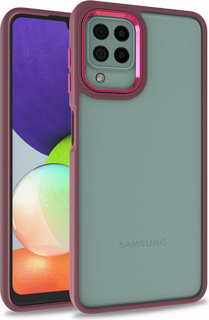 Galaxy A12 Kılıf Mnc Flora Kapak-Kırmızı