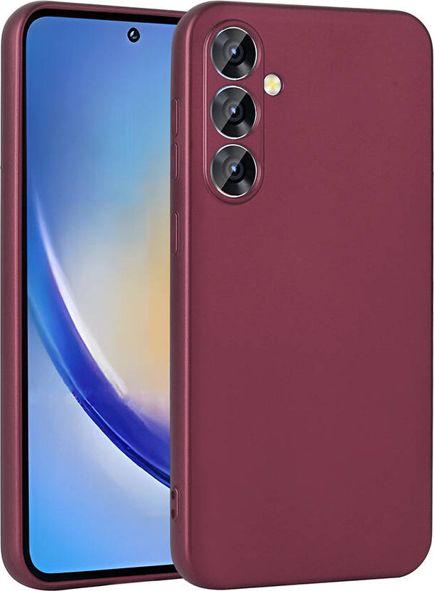 Galaxy A35 Kılıf Mnc Premier Silikon Kapak-Mürdüm