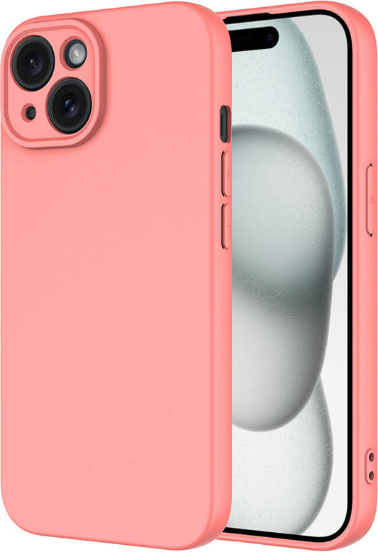 Apple iPhone 15 Plus Kılıf Mnc Mara Laaakan Kapak-Pembe