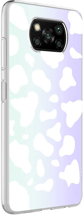 Xiaomi Poco X3 Kılıf Mnc M-Blue Desenli Kapak-Cow No2