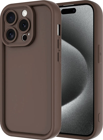 Apple iPhone 15 Pro Max Kılıf Kamera Korumalı Mnc Ananas Kapak-Kahverengi