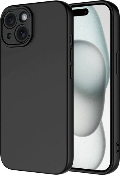 Apple iPhone 15 Plus Kılıf Mnc Mara Laaakan Kapak-Siyah