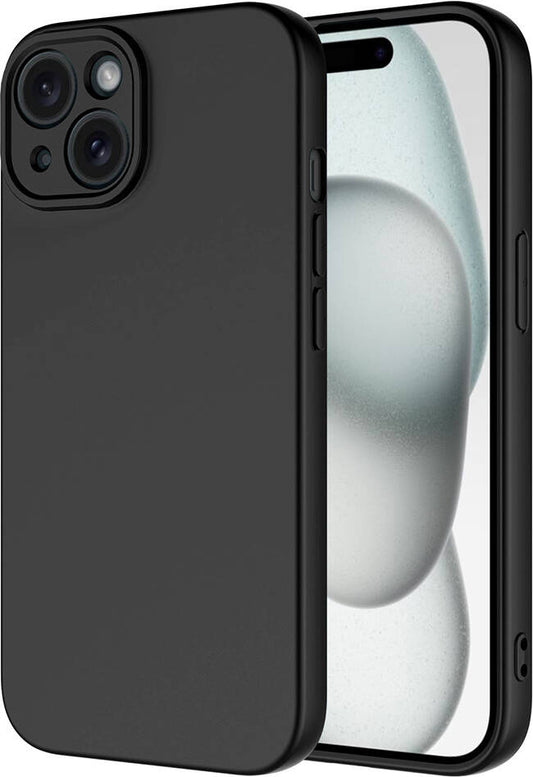 Apple iPhone 15 Plus Kılıf Mnc Mara Laaakan Kapak-Siyah