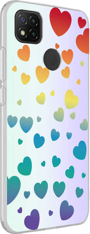 Xiaomi Redmi 9c Kılıf Mnc M-Blue Desenli Kapak-Heart No3