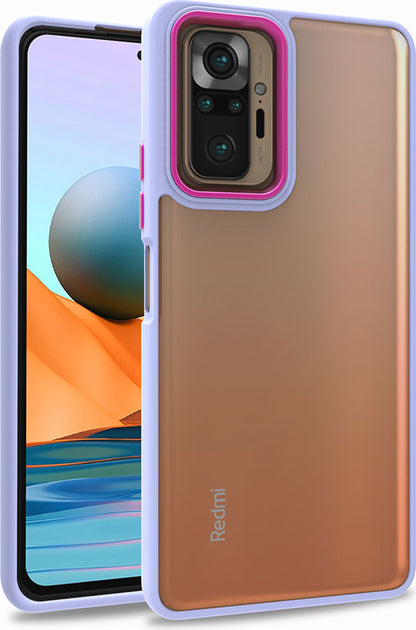 Xiaomi Redmi Note 10 Pro Kılıf Mnc Flora Kapak-Lila