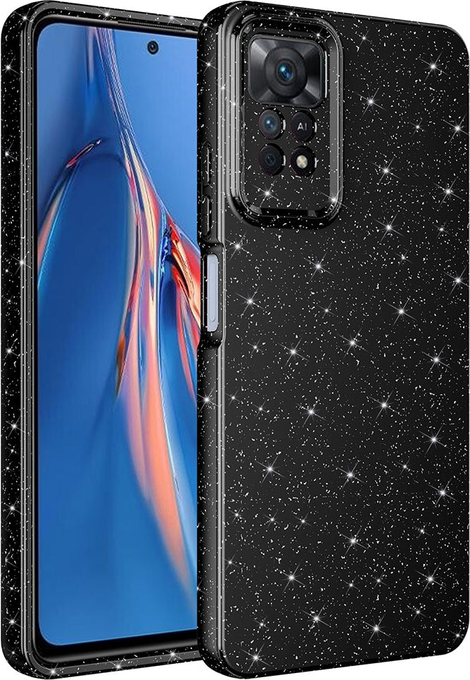 Xiaomi Redmi Note 12 Pro 4g Kılıf Kamera Korumalı Simli Lüks Mnc Koton Kapak-Siyah