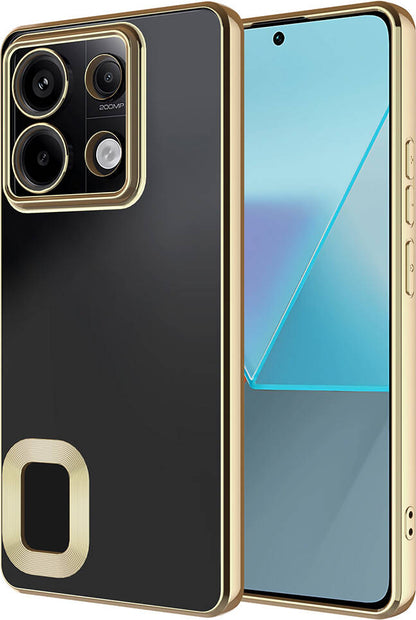 Xiaomi Redmi Note 13 Pro 5g Kılıf Kamera Korumalı Logo Gösteren Mnc Omega Kapak-Gold