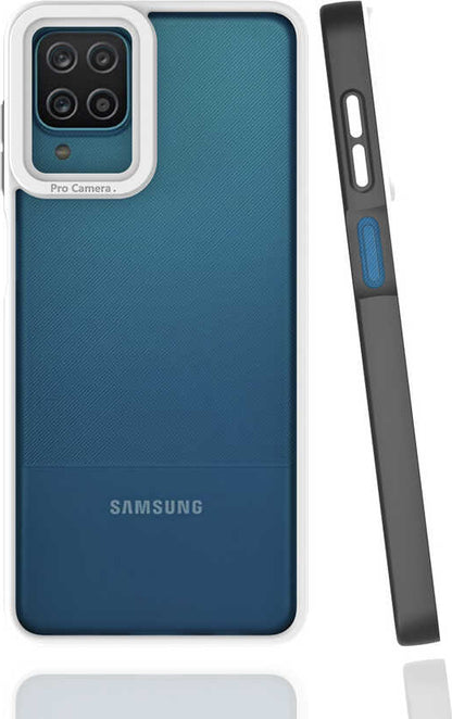Galaxy A12 Kılıf Mnc Mima Kapak-Siyah