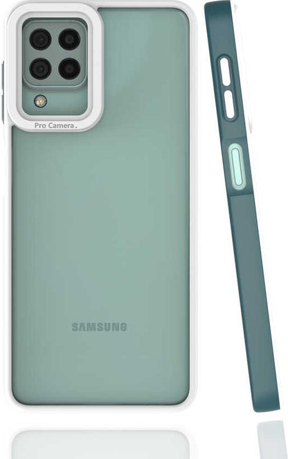 Galaxy A22 4g Kılıf Mnc Mima Kapak-Koyu Yeşil