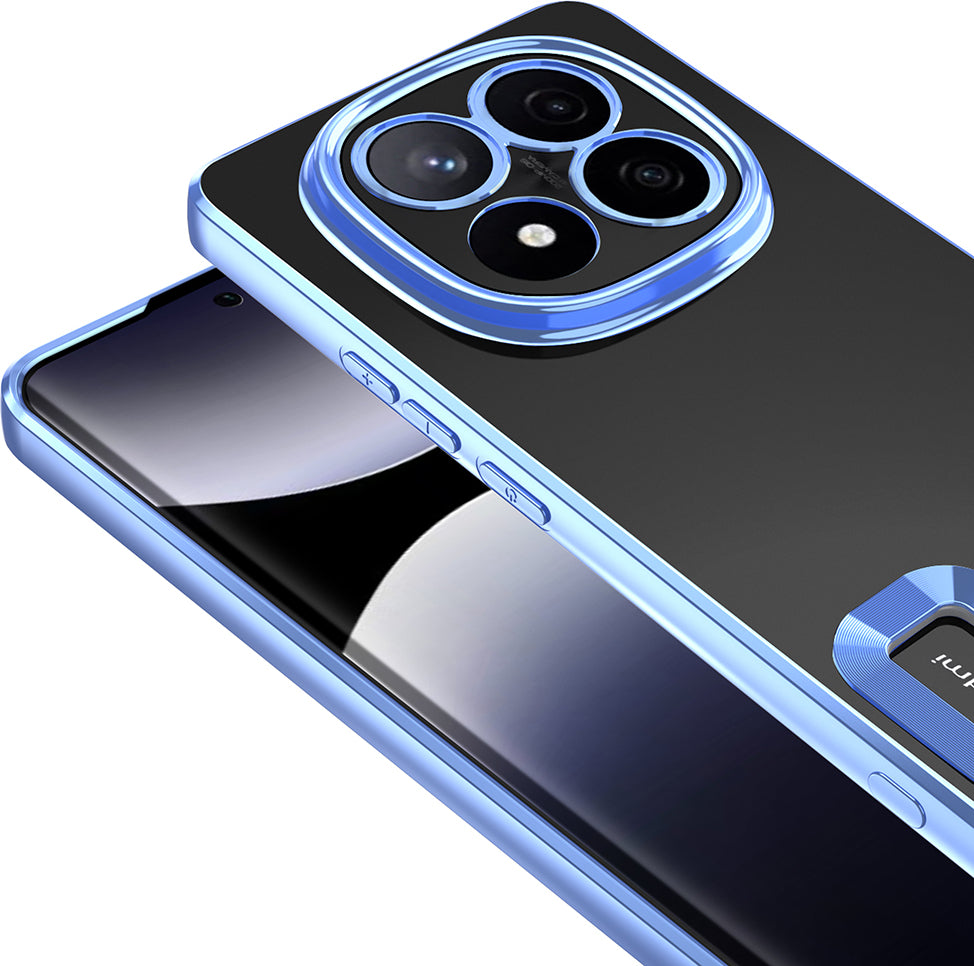 Redmi Note 14 Pro 5g Kılıf Kamera Korumalı Logo Gösteren Mnc Omega Kapak - Gümüş