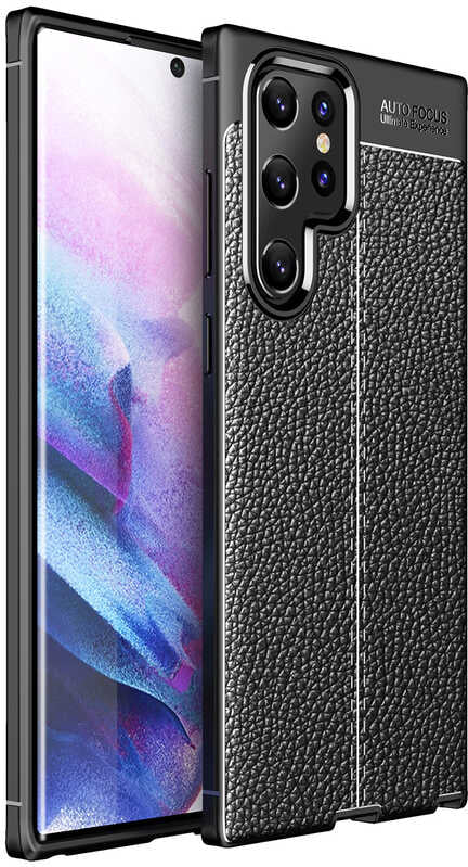 Galaxy S22 Ultra Kılıf Mnc Niss Silikon Kapak-Siyah