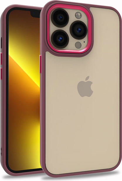 iPhone 13 Pro Kılıf Mnc Flora Kapak-Kırmızı
