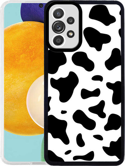 Galaxy A72 Kılıf Mnc M-Fit Desenli Kapak-Cow No1