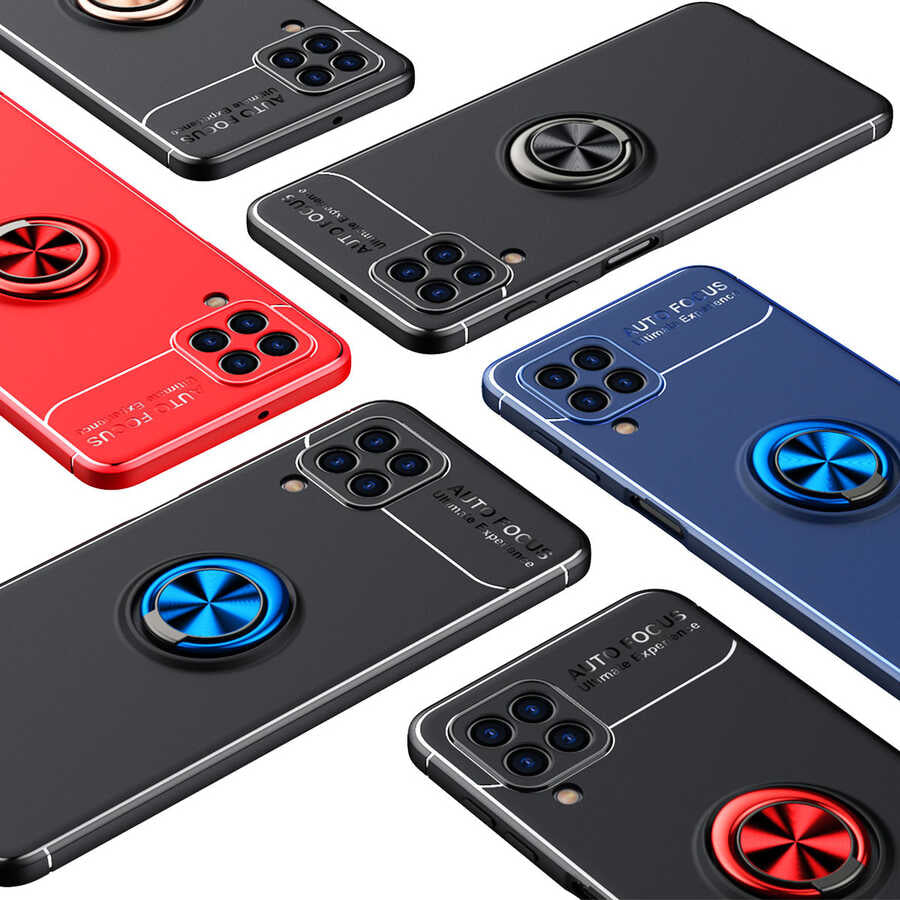 Galaxy M32 Kılıf Mnc Ravel Silikon Kapak-Siyah-Rose Gold