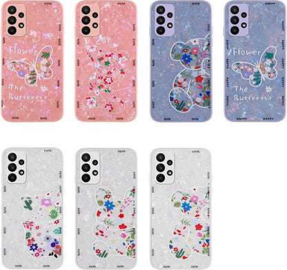 Galaxy A23 Kılıf Desenli Sert Silikon Mnc Mumila Kapak-White Rabbit