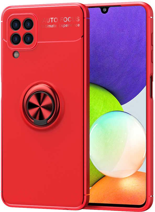 Galaxy M22 Kılıf Mnc Ravel Silikon Kapak-Kırmızı
