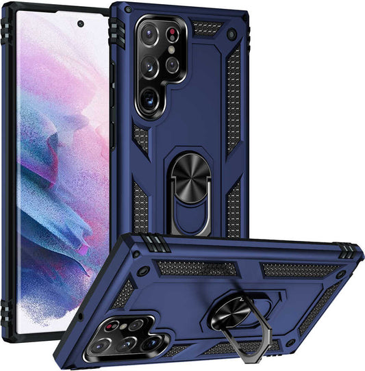 Galaxy S22 Ultra Kılıf Mnc Vega Kapak-Mavi