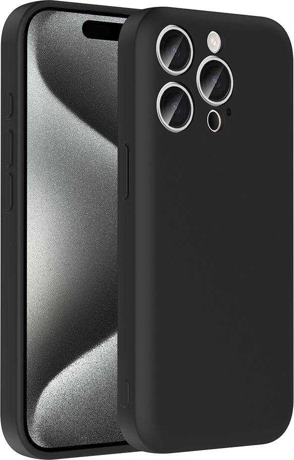 iPhone 15 Pro Max Kılıf Kamera Korumalı Kartlık Hazneli Mnc Vitra Kapak - Siyah