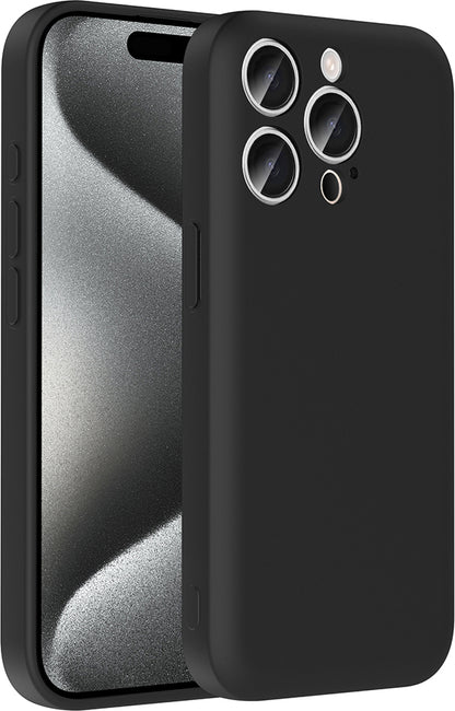 iPhone 15 Pro Max Kılıf Kamera Korumalı Kartlık Hazneli Mnc Vitra Kapak - Siyah