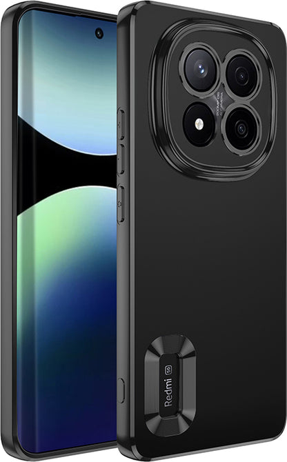 Redmi Note 14 Pro Plus Kılıf Kamera Korumalı Logo Gösteren Mnc Omega Kapak - Siyah