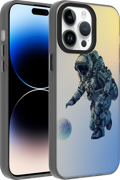 iPhone 14 Pro Max Uyumlu Desenli Mnc Dragon Sert Kapak-Gezegen