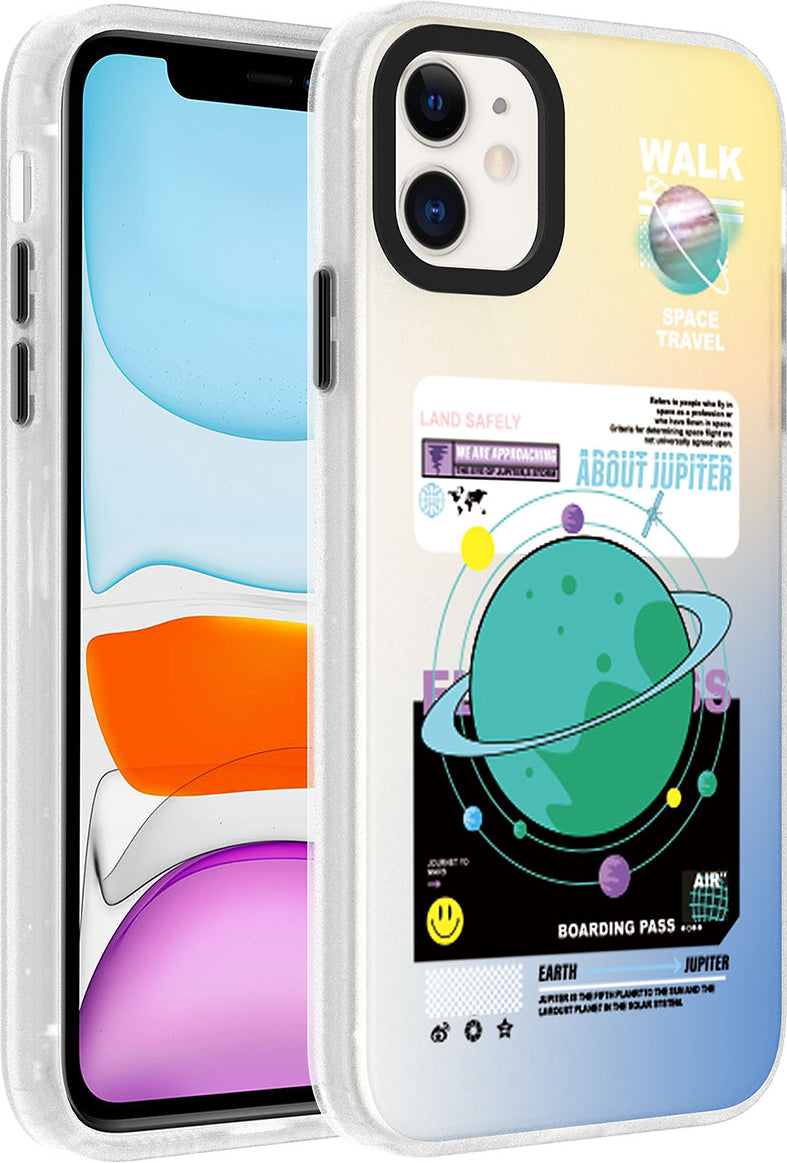 Apple iPhone 11 Kılıf Desenli Mnc Dragon Sert Kapak-Gezegen