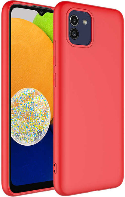 Galaxy A03 Kılıf Mnc Mara Laaakan Kapak-Kırmızı
