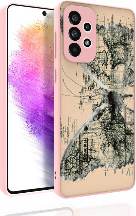Galaxy A73 Kılıf Desenli Kamera Korumalı Parlak Mnc Nora Kapak-No4
