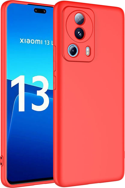 Xiaomi Mi 13 Lite Kılıf Mnc Mara Laaakan Kapak-Kırmızı