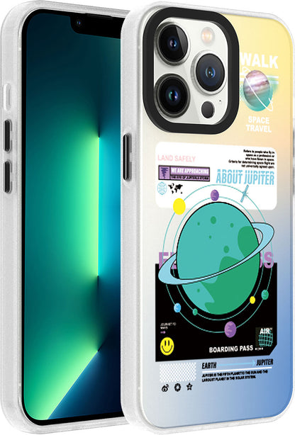 Apple iPhone 13 Pro Max Kılıf Desenli Mnc Dragon Sert Kapak-Gezegen